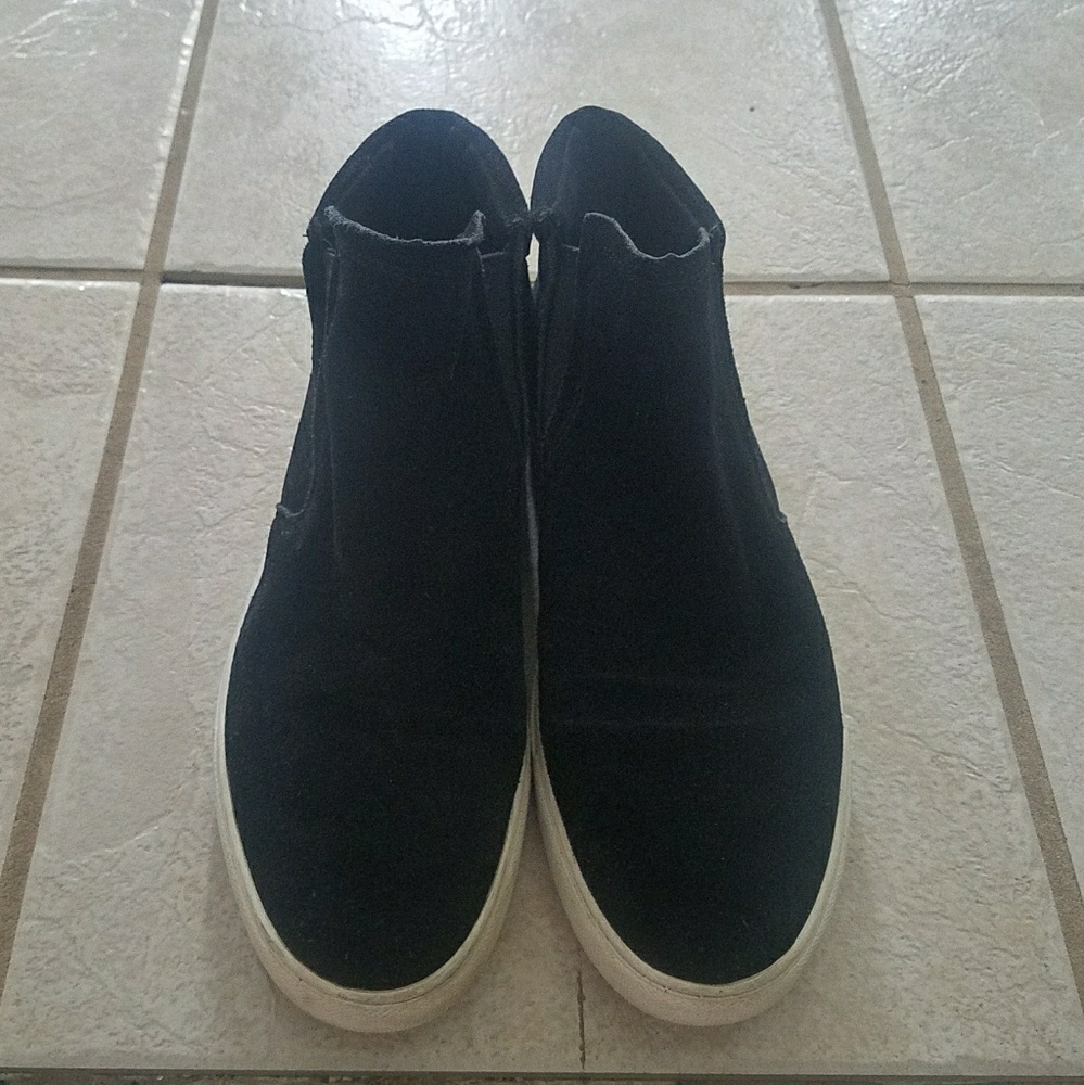 black suede kenneth cole hightop sneakers